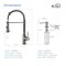 Kibi Aurora Single Handle Pull Down Kitchen Sink Faucet with Soap Dispenser C-KKF2003TT-KSD100TT - alternate 6